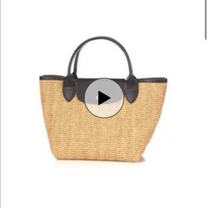 New Longchamp Le Pilage Paille small top handle tote